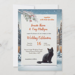 Invitación Celebraciones de invierno en la nieve, o en el sol