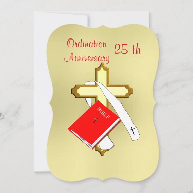 Invitación Celebraciones de la Ordenación del Sacerdote del A (Anverso)