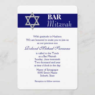 Invitación Celebraciones de mitzvah #4 en el bar de la plata