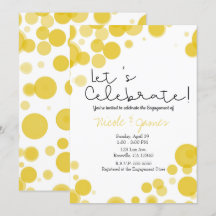 Celebran Burbujas Modernas Amarillas Blancas con L