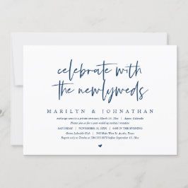 Invitación Celebran con los recién casados, Elopement de boda