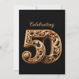 INVITACIÓN CELEBRANDO 50 ANIVERSARIOS ELEGANTES BODA DE ORO