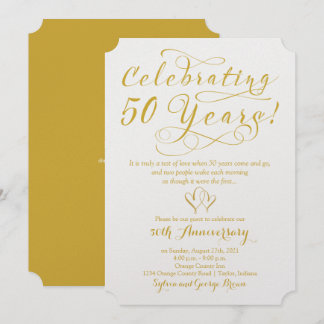 Invitación Celebrando 50 Años 50 Aniversario de Boda