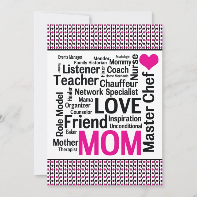 Invitación ¡Celebrando a mamá! Día de la madre o cumpleaños d (Anverso)