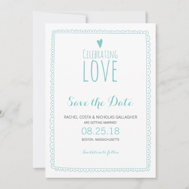 Invitación Celebrando el Amor | Boda (Anverso)