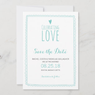 Invitación Celebrando el amor   BODA