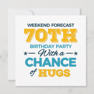 Invitación celebrando el cumpleaños 70