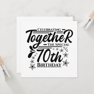 Invitación celebrando el cumpleaños 70