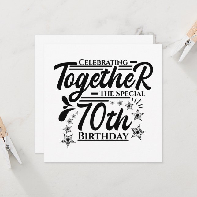 Invitación celebrando el cumpleaños número 70 (Anverso/Reverso In Situ)