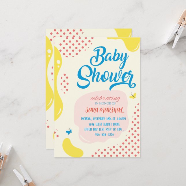 Invitación ¡Celebrando la Llegada de su Pequeño Milagro! (Anverso/Reverso In Situ)