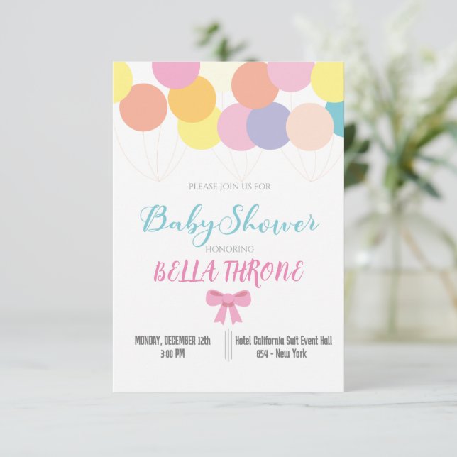 Invitación ¡Celebrando la llegada de tu pequeño milagro! (Anverso de pie)