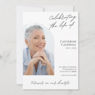 Invitación Celebrando La Vida De Foto Minimalista