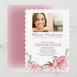 Invitación Celebrando la vida de Photo Funeral