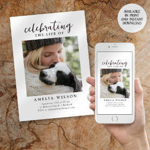Invitación Celebrando la vida del servicio de memoria fotográ
