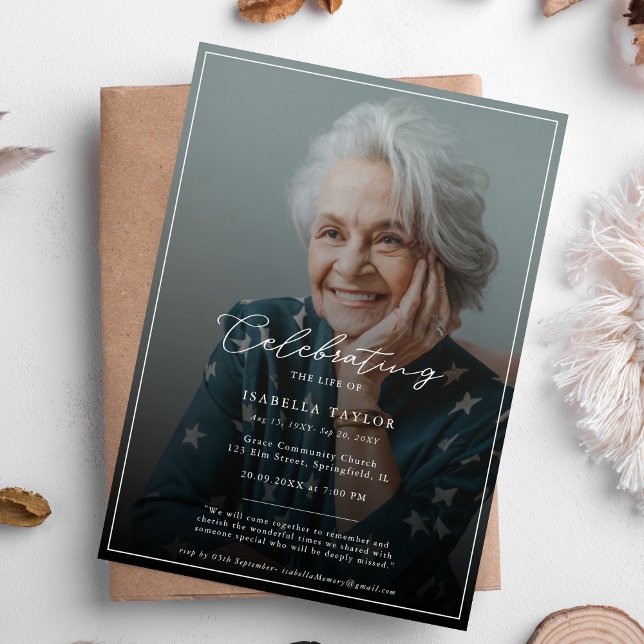 Invitación Celebrando la vida | Fotografía conmemorativa del  (Subido por el creador)