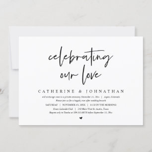 Invitación Celebrando nuestro amor, Boda Elopement Brunch