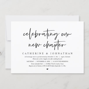 Invitación Celebrando Nuestro Nuevo Capítulo, Elopement Brunc