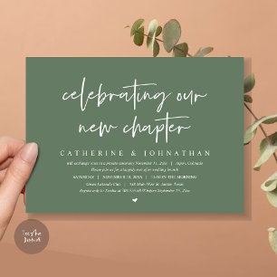 Invitación Celebrando Nuestro Nuevo Capítulo, Elopement Brunc