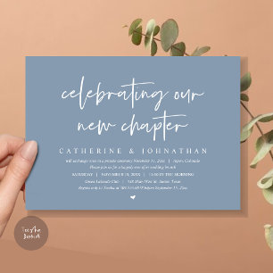 Invitación Celebrando Nuestro Nuevo Capítulo, Elopement Brunc
