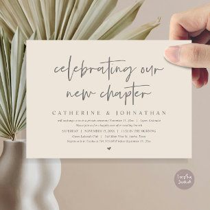 Invitación Celebrando Nuestro Nuevo Capítulo, Elopement Brunc