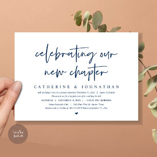 Invitación Celebrando Nuestro Nuevo Capítulo, Elopement Brunc