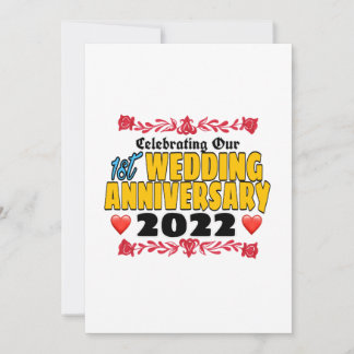 Invitación Celebrando nuestro primer aniversario de bodas 202