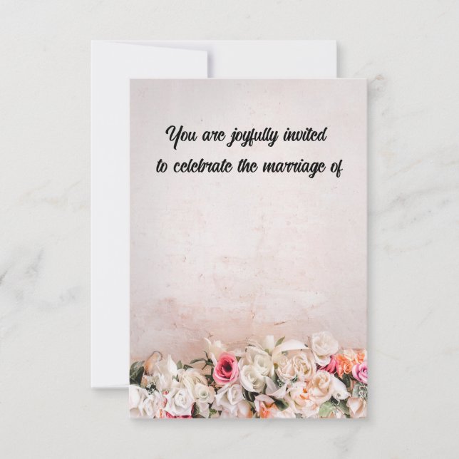 Invitación Celebrar al Boda (Anverso)