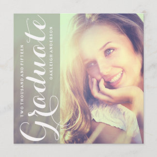 Invitación Celebrar al graduado | Elegante Graduación de Foto