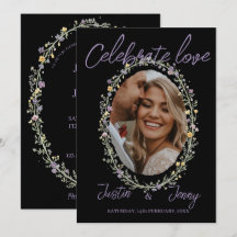 Celebrar Amor Floral Simple Boda Moderna