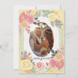 Invitación Celebrar amor foto floral boda