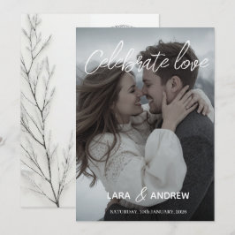 Invitación Celebrar amor personalizado boda simple moderna