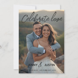 Invitación Celebrar amor personalizado boda simple moderna