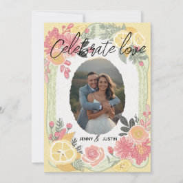 Invitación Celebrar amor personalizado simple boda moderna