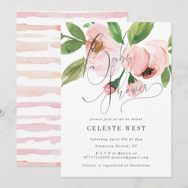 INVITACIÓN CELEBRAR BABY SHOWER (Anverso / Reverso)