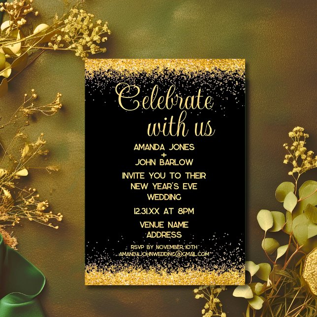 Invitación Celebrar con el Boda de Nochevieja de Eeuu (Subido por el creador)