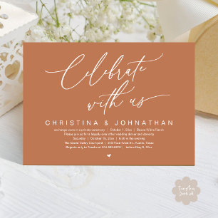 Invitación Celebrar Con El Fiesta De La Cena De Bodas De Eeuu