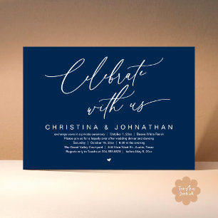 Invitación Celebrar Con El Fiesta De La Cena De Bodas De Eeuu