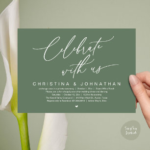 Invitación Celebrar Con El Fiesta De La Cena De Bodas De Eeuu
