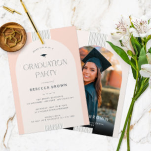 Invitación Celebrar con estilo: Moderna graduación de fotogra