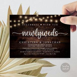Invitación Celebrar Con La Boda Rústica De Los Recién Matados