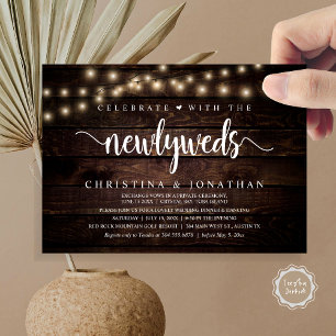 Invitación Celebrar Con La Boda Rústica De Los Recién Matados