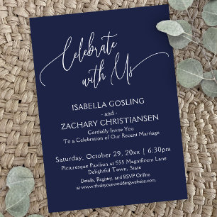 Invitación Celebrar con la Marina de Estados Unidos escribien