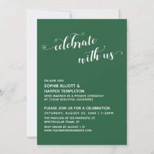 Invitación Celebrar con la recepción verde del guión del guió