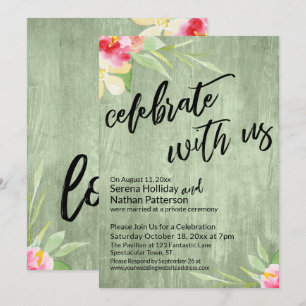 Invitación Celebrar con las flores acuáticas de los Estados U