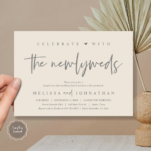 Invitación Celebrar con los recién casados, Boda Brunch