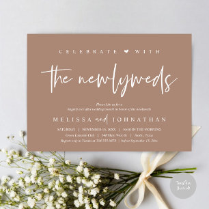 Invitación Celebrar con los recién casados, Boda Brunch