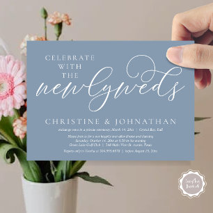 Invitación Celebrar con los recién casados, Boda Cena