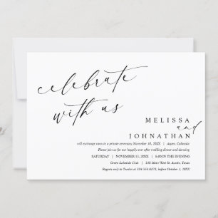 Invitación Celebrar con los recién casados, Boda Cena