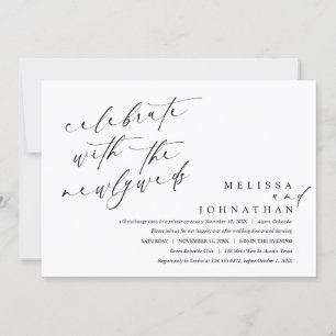 Invitación Celebrar con los recién casados, Boda Cena
