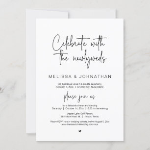 Invitación Celebrar con los recién casados, Boda Elopement